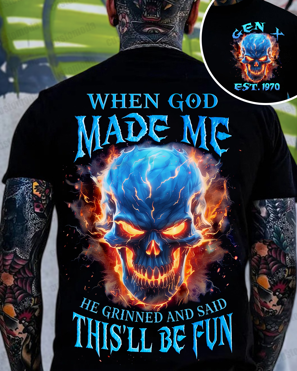 When God Made Me He Grinned And Said This'll Be Fun Custom Year Sweatshirt/T-shirt/Hoodie