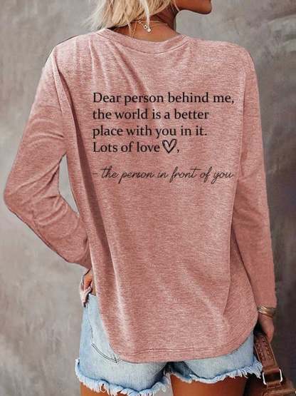 Women's The World Is A Better Place With You In It Print T-Shirt