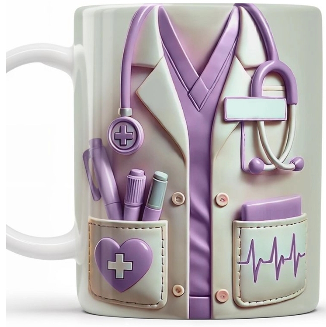Medical Appreciation Design With Stethoscope - Personalized Coffee Mug - Gift For Medical Professionals