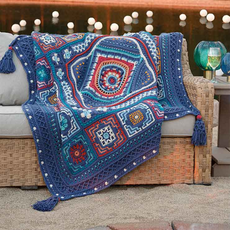 Moroccan Tile Crochet Afghan