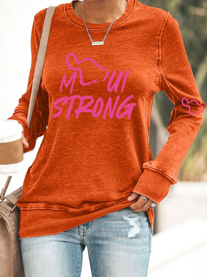 Women's Maui Strong Printed Sweatshirt
