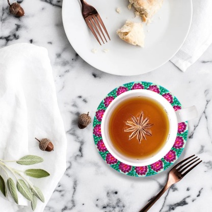 8pcs DIY Diamond Painting Coaster Mandala Wooden Cup Coaster