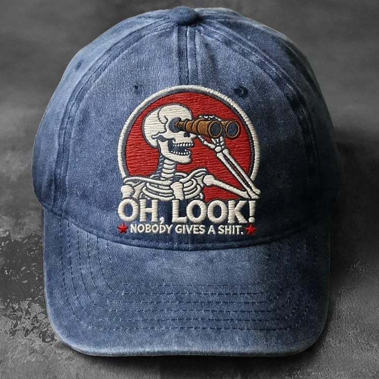 💀 “Oh, Look! Nobody Gives a Shit.” Skeleton Scout Cap