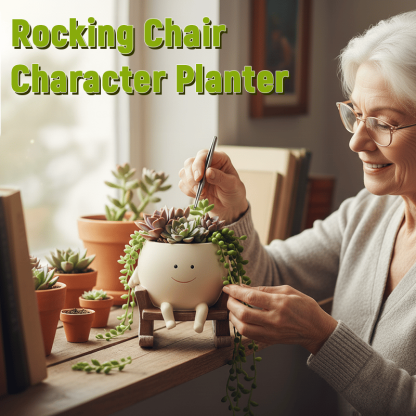 Rocking Chair Character Planter