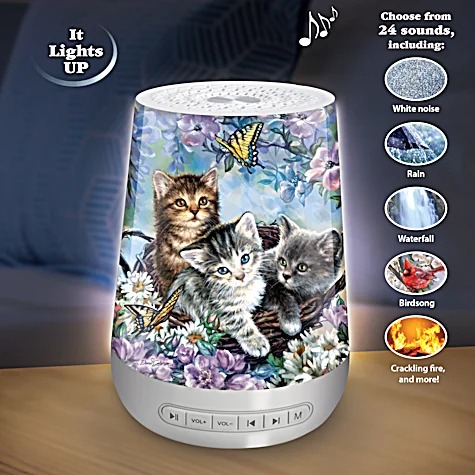 Cat Art Sound Machine With Nightlight