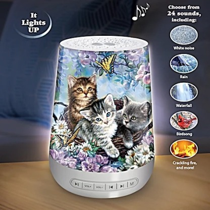 Cat Art Sound Machine With Nightlight
