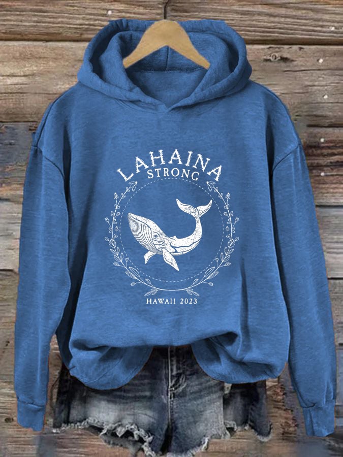 Women's Maui Humpback Whale Casual Hoodie