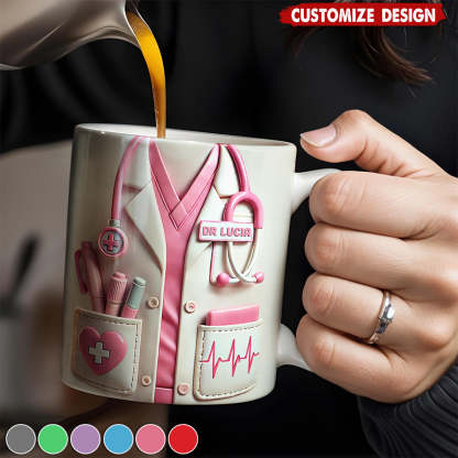 Medical Appreciation Design With Stethoscope - Personalized Coffee Mug - Gift For Medical Professionals