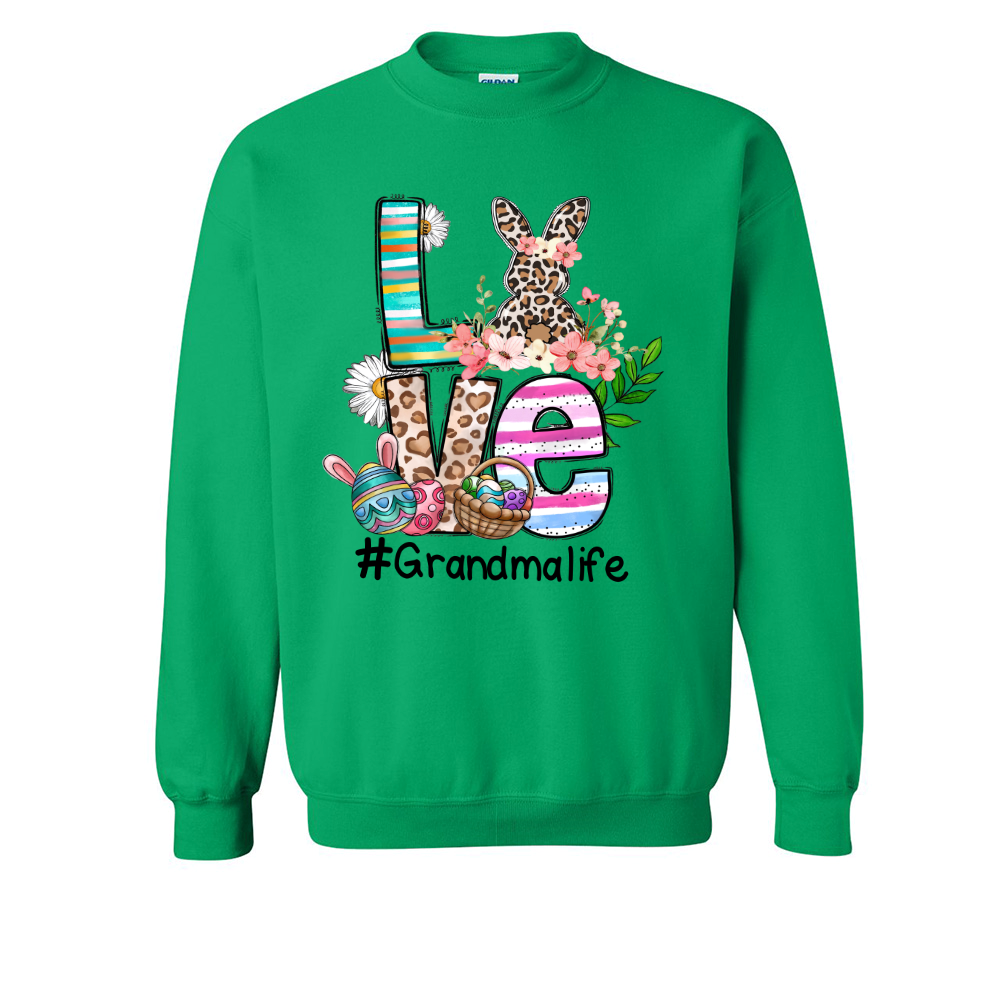 Love Grandma Life Easter Sweatshirt