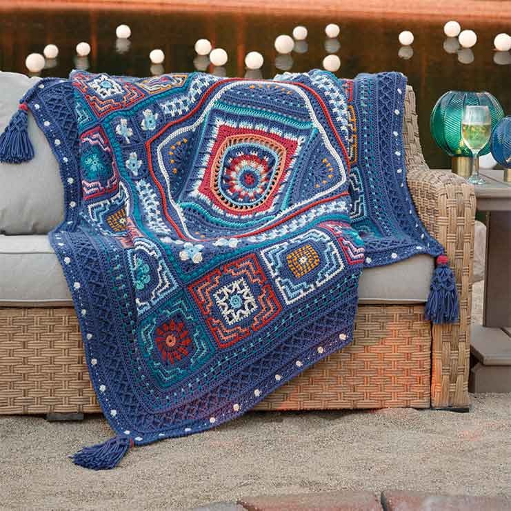 Moroccan Tile Crochet Afghan