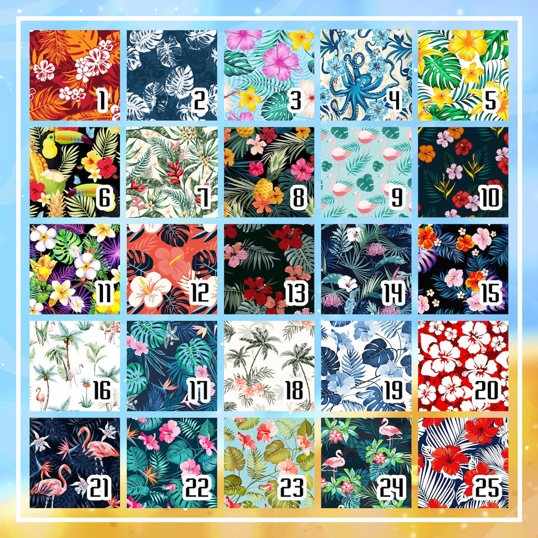 Personalized Photo Hawaii Shirt Floral seamless pattern