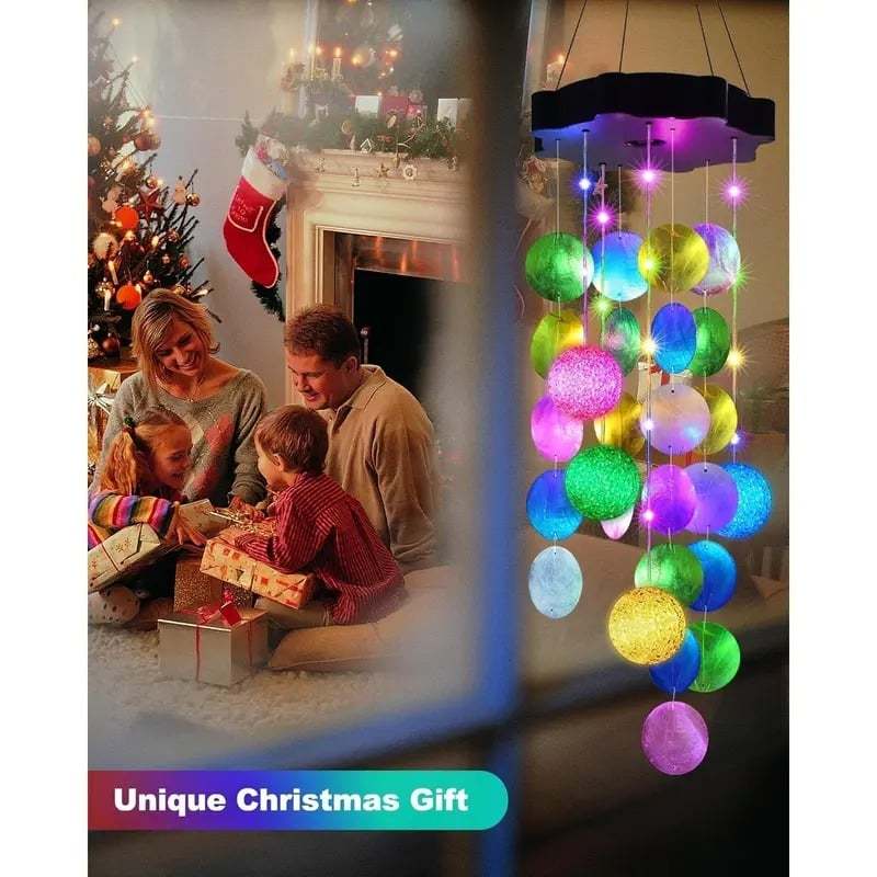 🎁Last Day 49% OFF - 🌈 ✨ Solar-Powered Seashell Wind Chime Light