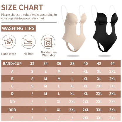 Backless Plunge Shapewear Strapless Bodysuit Shaper For No Back Dress