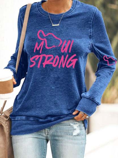 Women's Maui Strong Printed Sweatshirt