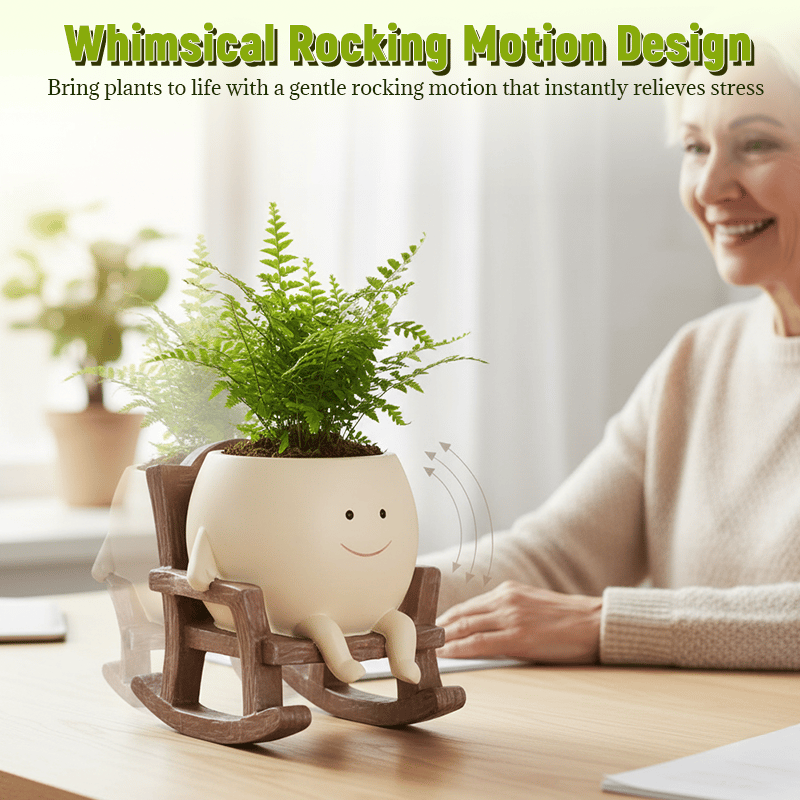 Rocking Chair Character Planter
