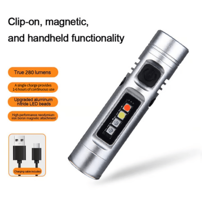 🔦Pocket Rechargeable EDC Flashlight:  Mini Keychain Light