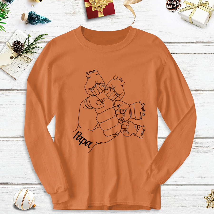 Hands grandkids Papa Longsleeve