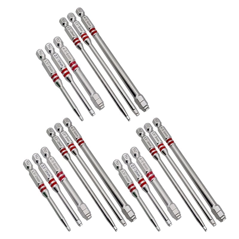 Pagoda‐Shaped Magnetic Hex Screwdriver Bits Set