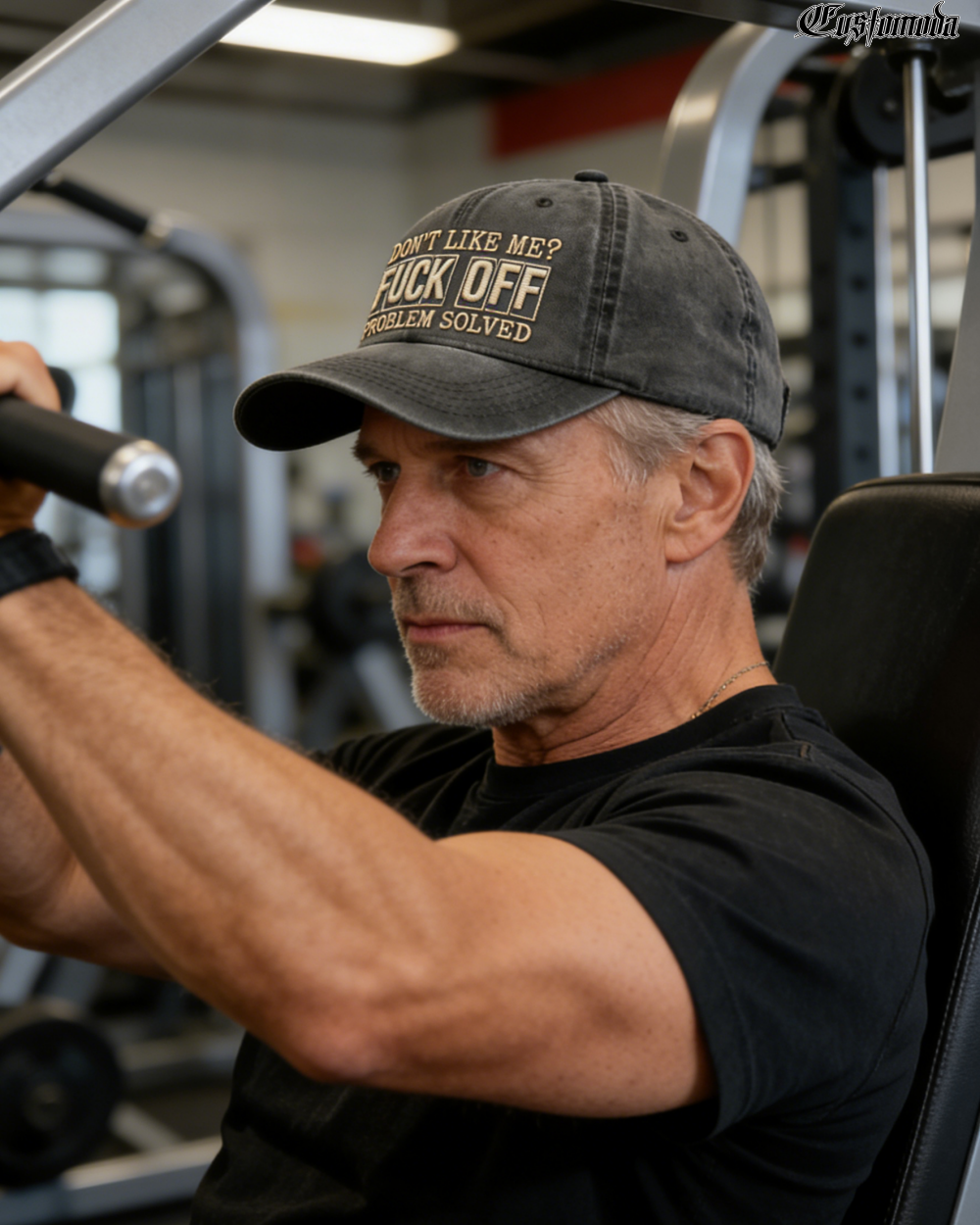 Don't Like Me?Fuck Off Problem Solved Embroidery Cap