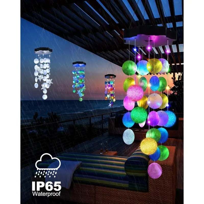 🎁Last Day 49% OFF - 🌈 ✨ Solar-Powered Seashell Wind Chime Light