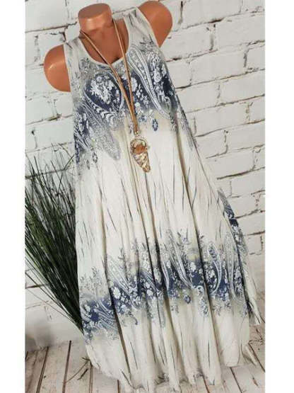 Sleeveless Cotton Casual Summer Dresses for Women