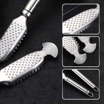 🐟2-in-1 Stainless Steel Fish Scaler + Ginger Grater