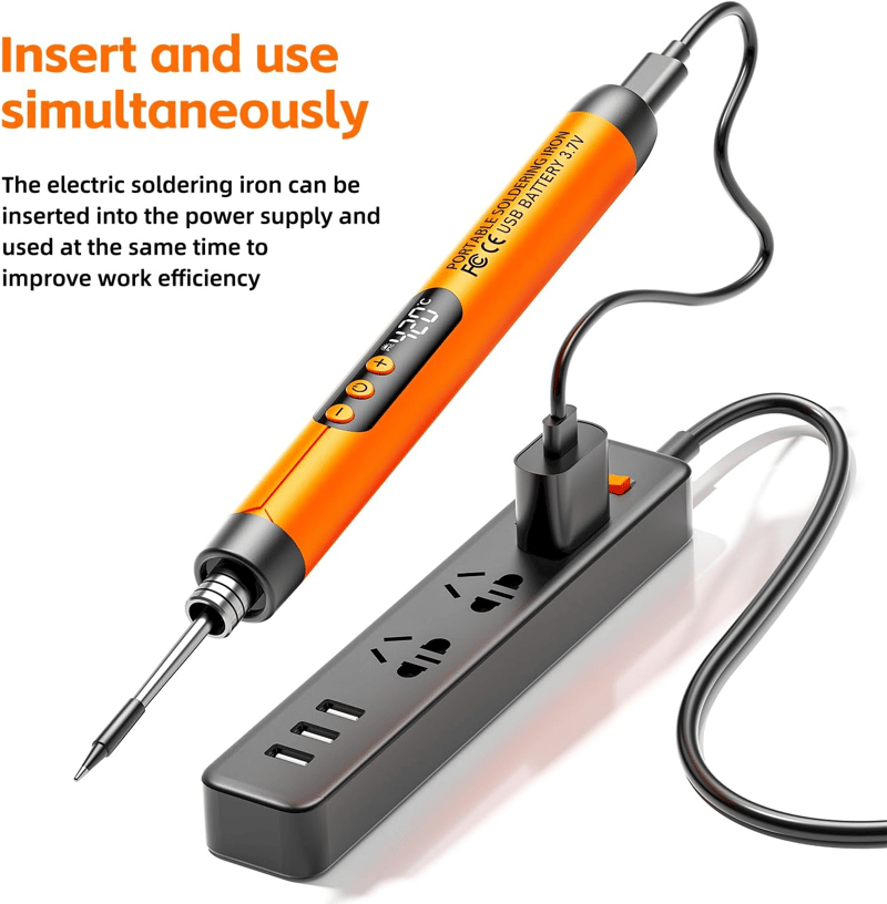 🌡️ Adjustable Temperature Soldering Iron – LCD Screen DIY Kit with Organizer Box ✨ - Grey