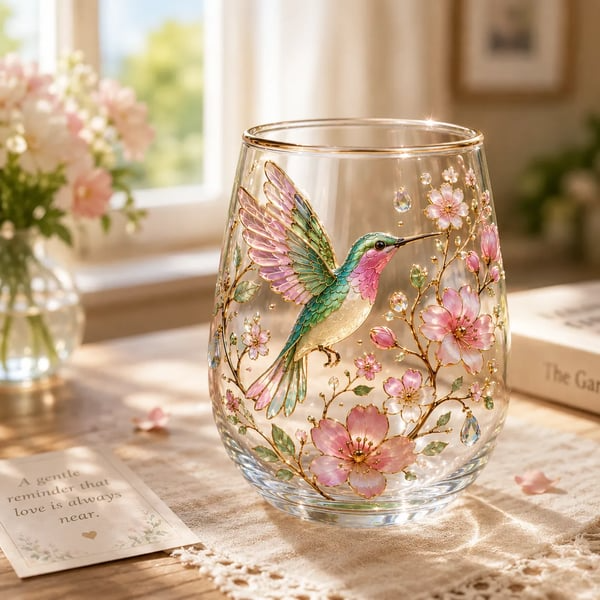 🔥LAST DAY 50% OFF - 🌸🌿 Limited Edition 2026 Garden Morning Bliss Glass Tea Cup☀️☕ - Hummingbird