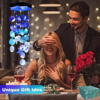 🎁Last Day 49% OFF - 🌈 ✨ Solar-Powered Seashell Wind Chime Light