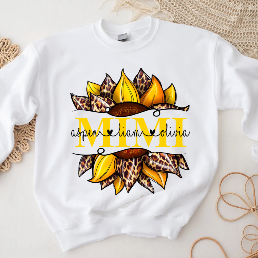Leopard Yellow Sunflower Mimi And Kids CL01 Sweatshirt