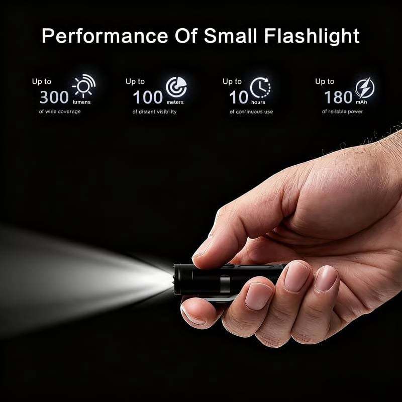 🔦Pocket Rechargeable EDC Flashlight:  Mini Keychain Light