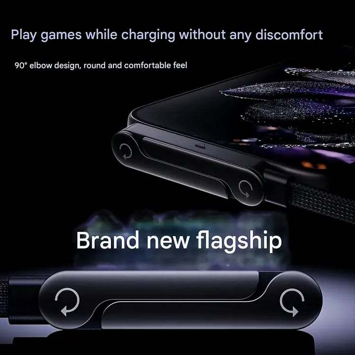 🔥 2-in-1 Invisible Holder Charger Cable - 240W Fast Charging Cord with Built-In Phone Stand