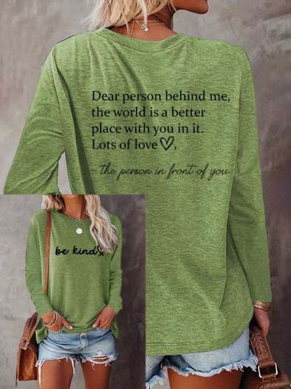 Women's The World Is A Better Place With You In It Print T-Shirt