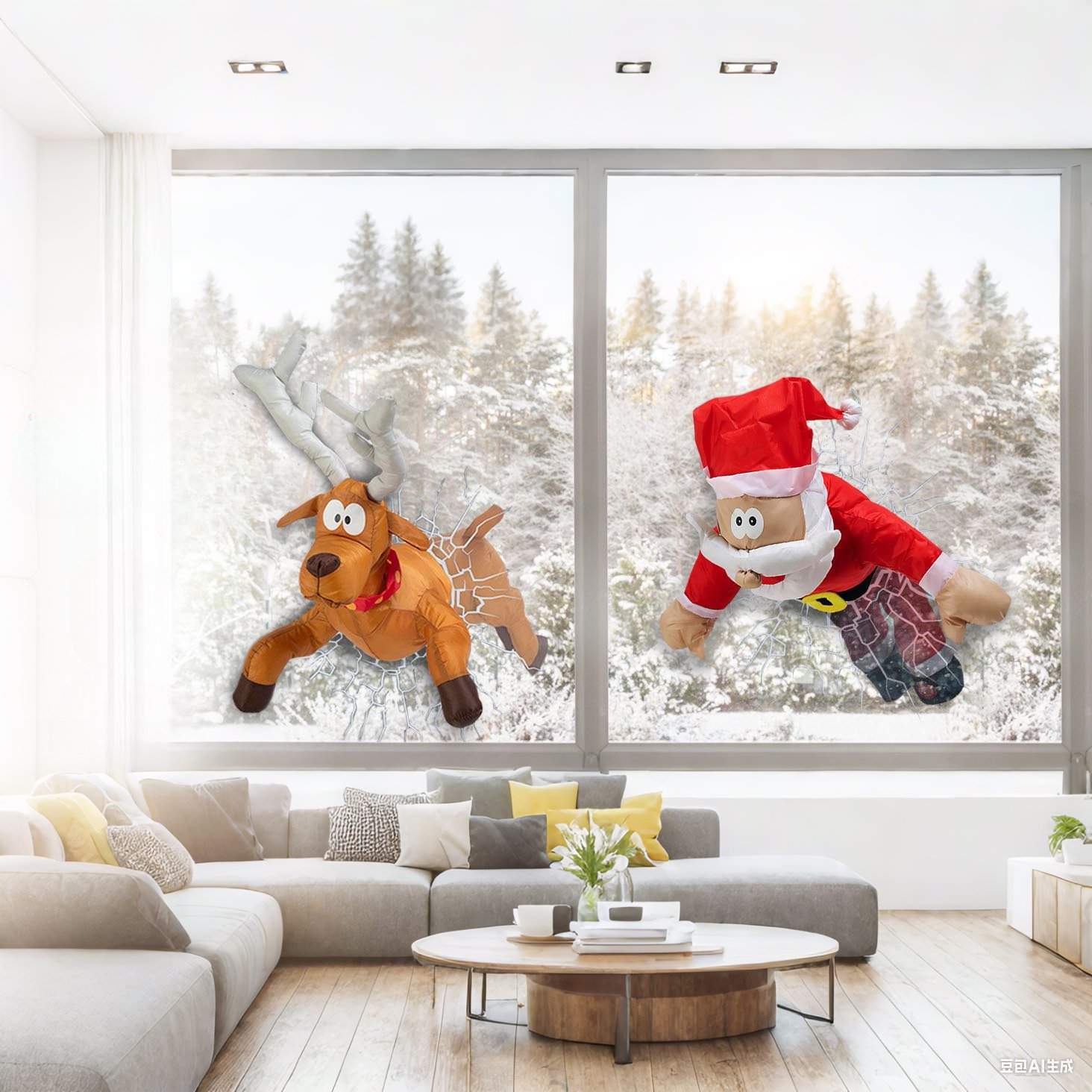🎅🫎Crashing Reindeer & Santa Set