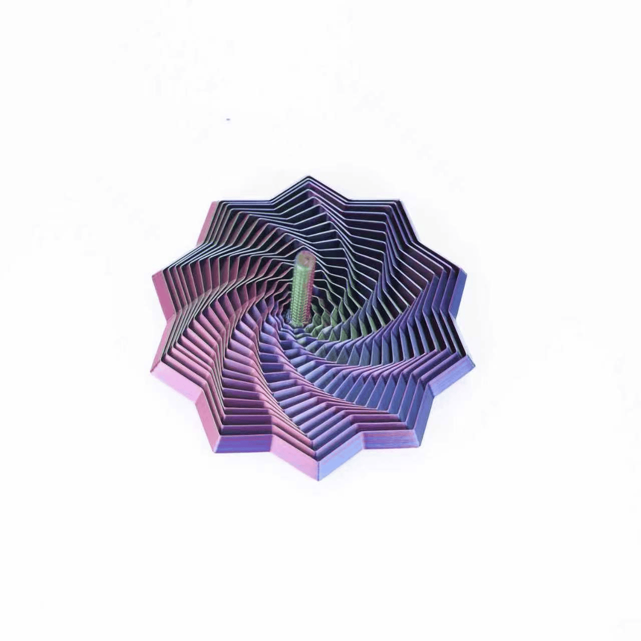 3D Printed Expanded Sensory Fidget Star, New Stress Relief Sensory Whirling Spiral with Handle, Very Satisfying Sight and Sound with Hypnotizing Visual Fidget Toy