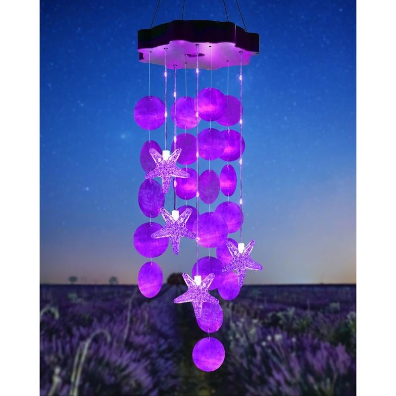 🎁Last Day 49% OFF - 🌈 ✨ Solar-Powered Seashell Wind Chime Light
