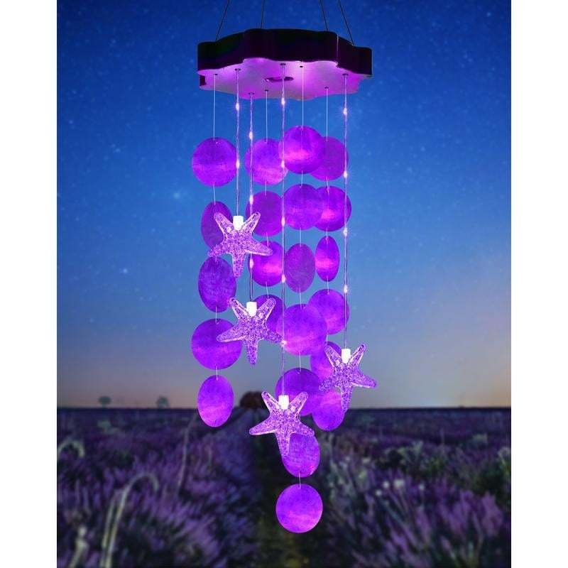 🎁Last Day 49% OFF - 🌈 ✨ Solar-Powered Seashell Wind Chime Light