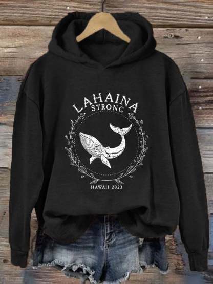 Women's Maui Humpback Whale Casual Hoodie