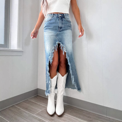 The Denim Maxi Skirt