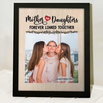 Custom Photo Mom And Daughter Forever Linked Together Personalized Picture Frame CH07 895306