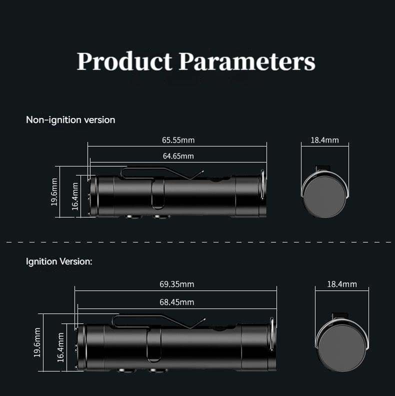 🔦Pocket Rechargeable EDC Flashlight:  Mini Keychain Light