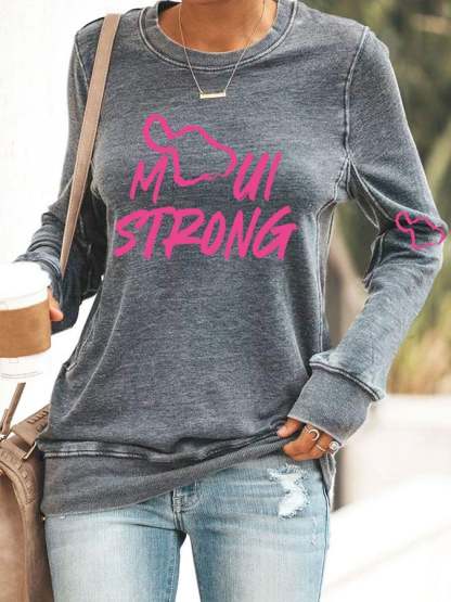 Women's Maui Strong Printed Sweatshirt