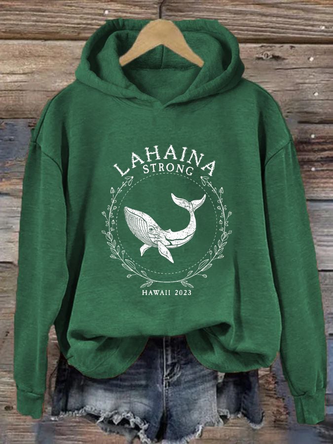 Women's Maui Humpback Whale Casual Hoodie