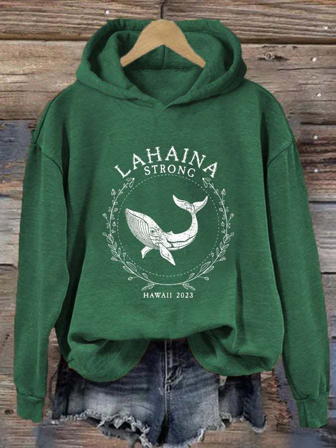 Women's Maui Humpback Whale Casual Hoodie