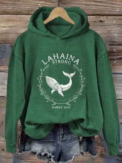 Women's Maui Humpback Whale Casual Hoodie