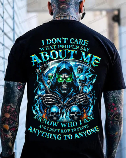 I Don't Care What People Say About Me Custom Year T-shirt