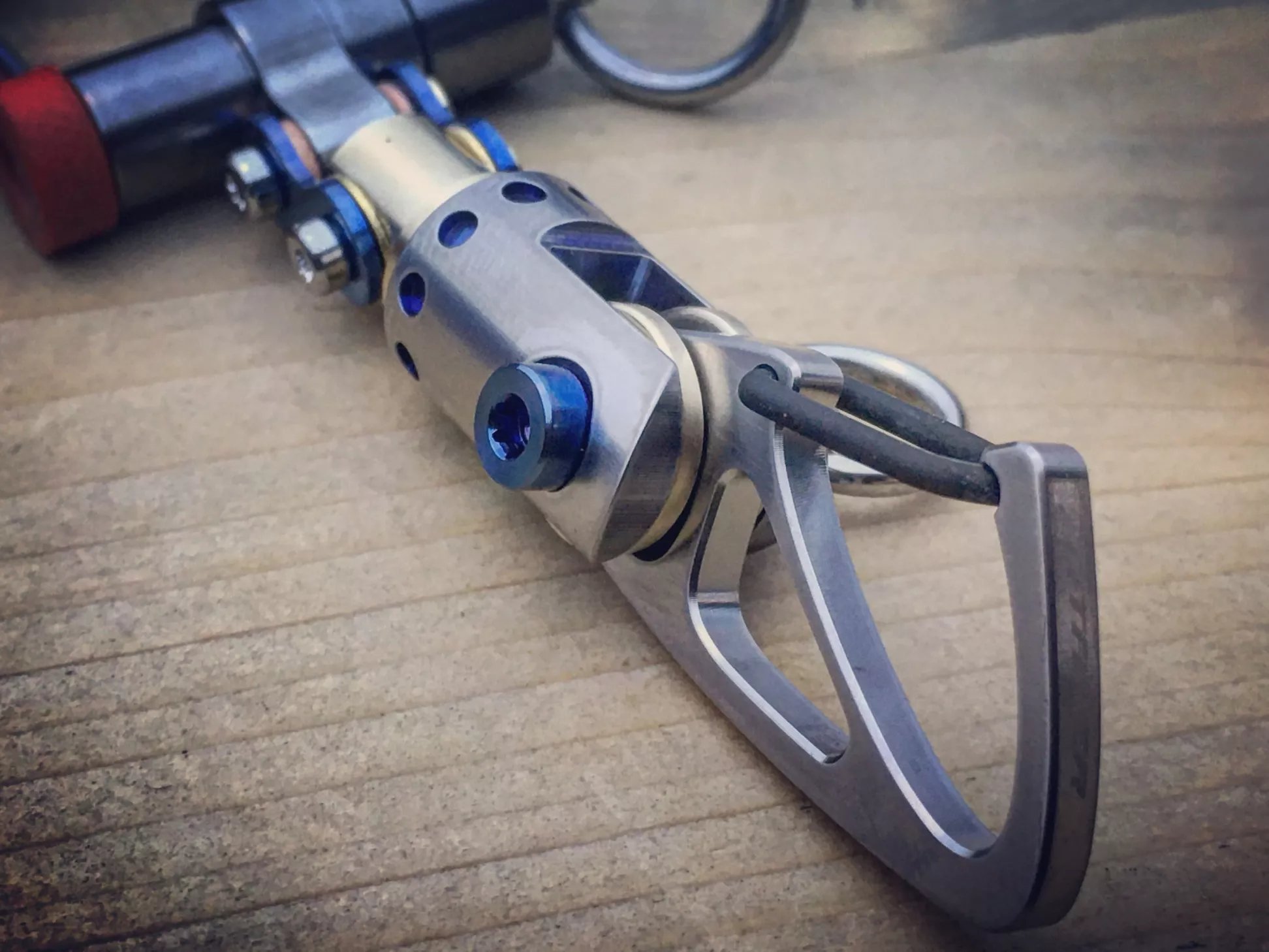 keychain with double carabiner