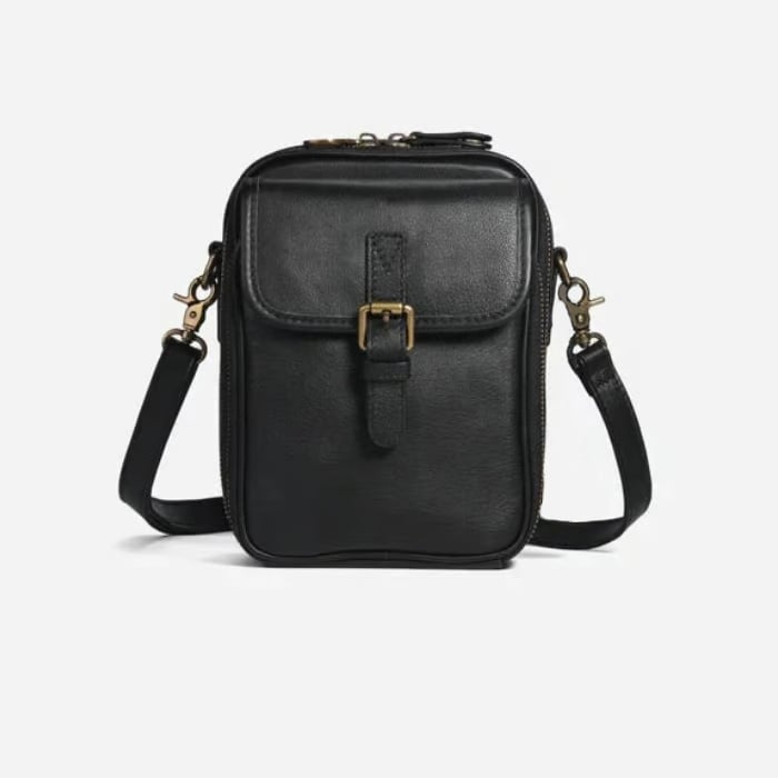 🔥LAST DAY 49% OFF- Crossbody Leather Bag - Brown / 20.5 x 15 x 6.5 cm