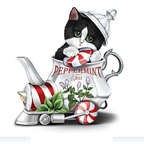 Kitten Teacup Train Figurine Collection