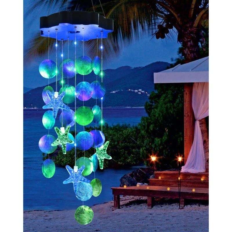 🎁Last Day 49% OFF - 🌈 ✨ Solar-Powered Seashell Wind Chime Light